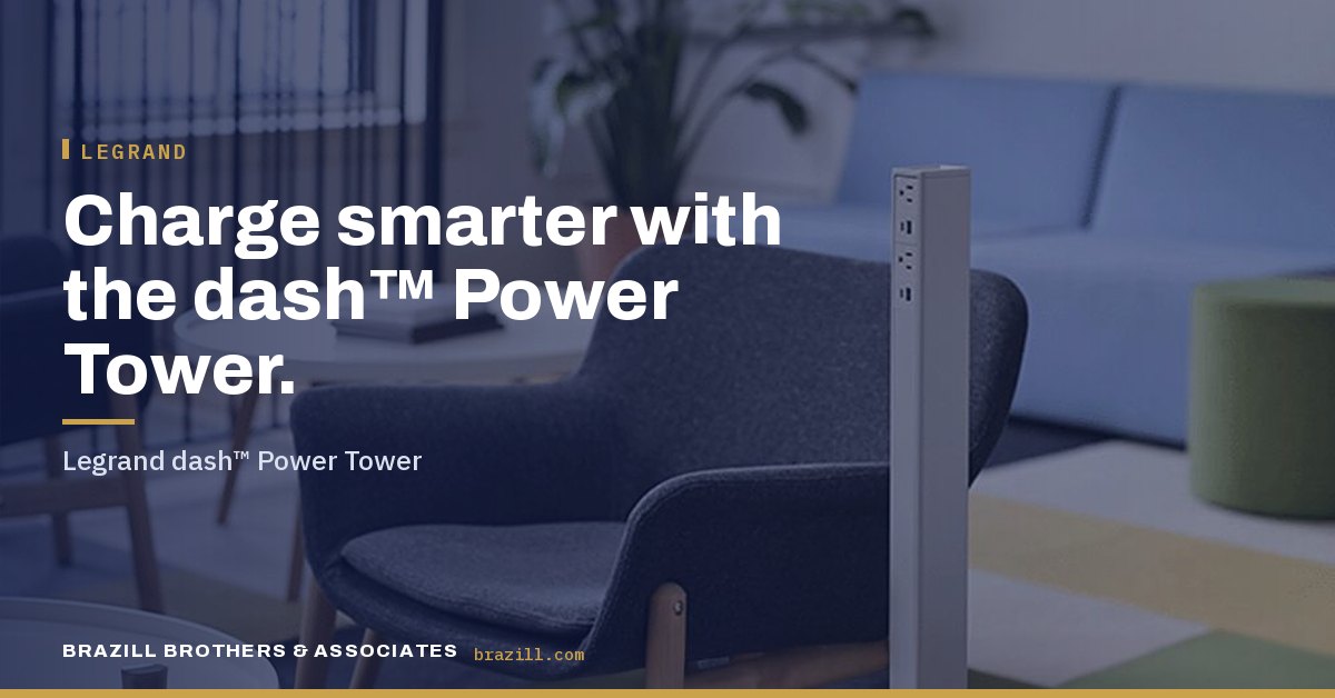 Charge smarter with the dash™ Power Tower: Legrand dash™ Power Tower