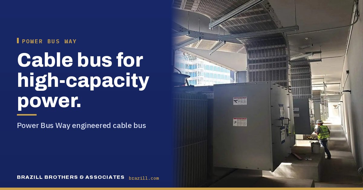Cable bus for high-capacity power: Power Bus Way engineered cable bus