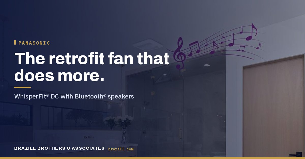 The retrofit fan that does more: WhisperFit® DC with Bluetooth® speakers