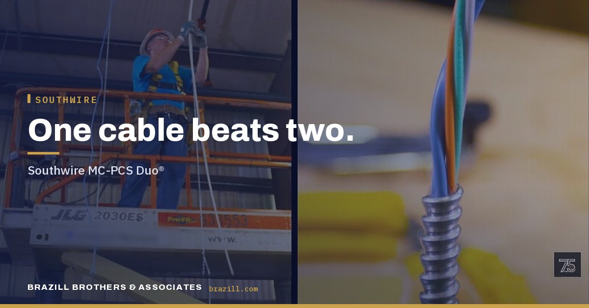 One cable beats two: Southwire MC-PCS Duo®