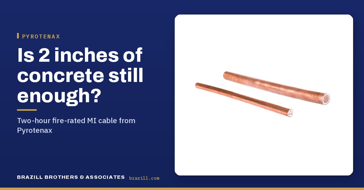 Pyrotenax mineral insulated copper-sheathed cable