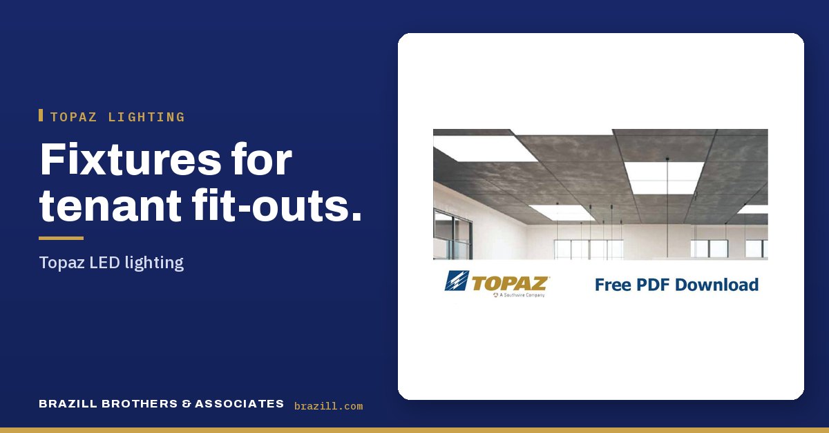 Fixtures for tenant fit-outs: Topaz LED lighting
